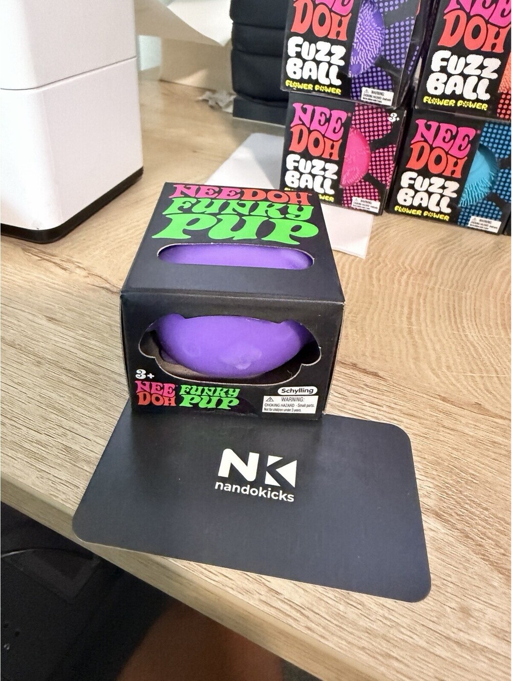 Schylling NeeDoh Funky Pup Purple Tactile Squeeze Stress Reliever Toy